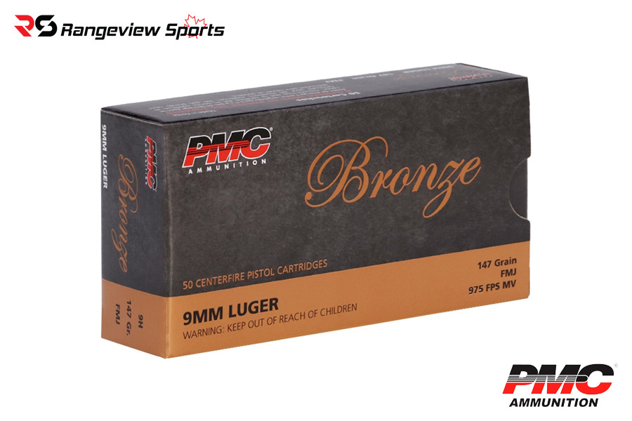 PMC Bronze 9mm Pistol Ammo, 147gr FMJ - 50Rds Pmc Bronze 9Mm Pistol Ammo, 147Gr Fmj - 50Rds
