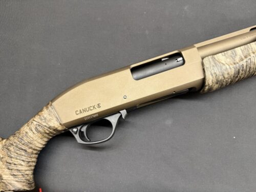 Used Canuck Hunter Pump Shotgun, 3” 12Ga 28” Bronze Cerakote &Amp; Bottomland Camo *With Box* - Image 2