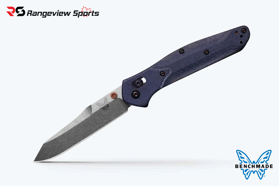 Benchmade Osborne 940-04 Folding Knife - Denim Micarta, Reverse-Tanto Benchmade Osborne 940-04 Folding Knife - Denim Micarta, Reverse-Tanto