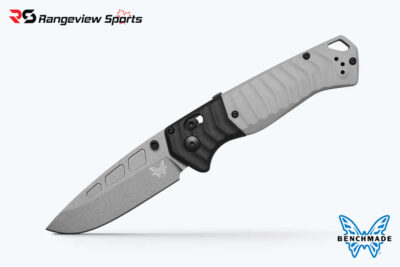 Benchmade PSK 593GY-02 Folding Knife - Gray Grivory, Drop Point