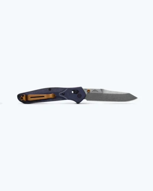 Benchmade Osborne 940-04 Folding Knife - Denim Micarta, Reverse-Tanto - Image 3