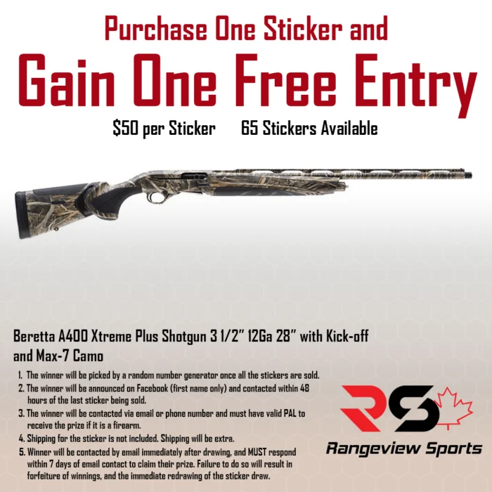 beretta-a400-xtreme-plus-max7-sticker-1080.webp Rangeview Sports Sticker (Beretta A400 Xtreme Plus Shotgun 3 1/2&Amp;Quot; 12Ga 28&Amp;Quot; With Kick-Off And Max-7 Camo) - Image 1