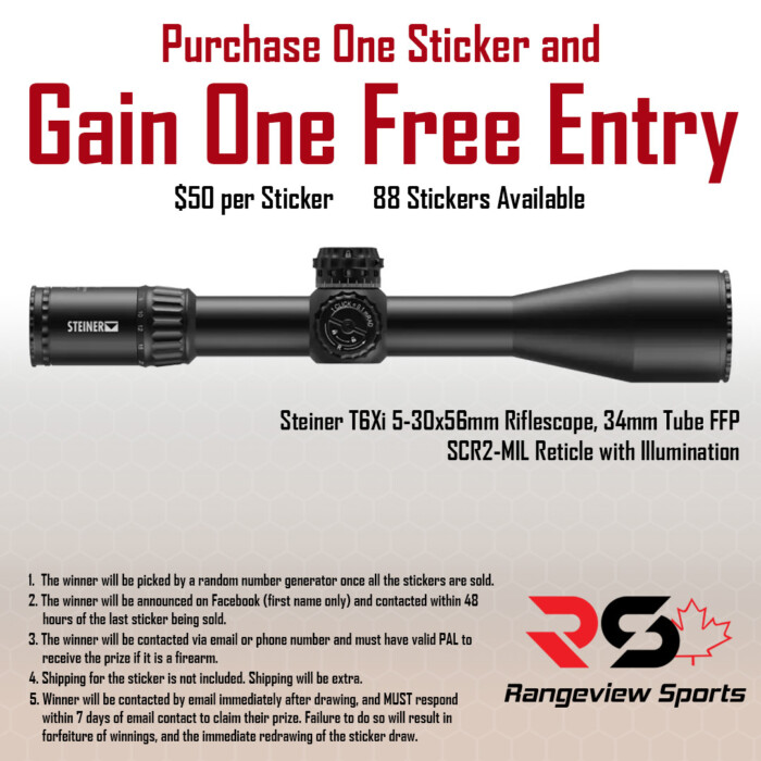 steiner-t6xi-5-30x56mm-sticker-1080.jpg Rangeview Sports Sticker (Steiner T6Xi 5-30X56Mm Riflescope, 34Mm Tube Ffp Scr2-Mil Reticle With Illumination) - Image 1