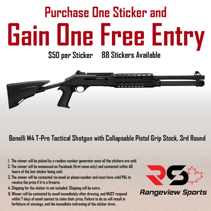 Beretta-1301-Comp-Shotgun-copy.jpg Rangeview Sports Sticker (Benelli M4 T-Pro Tactical Shotgun With Collapsable Pistol Grip Stock, 3Rd Round) - Image 1
