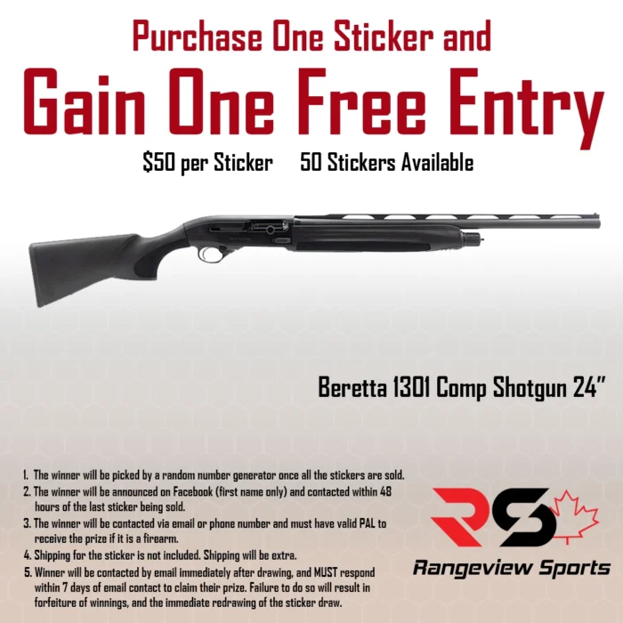 Beretta-1301-Comp-Shotgun.webp Rangeview Sports Sticker (Beretta 1301 Comp Shotgun 24”) - Image 1